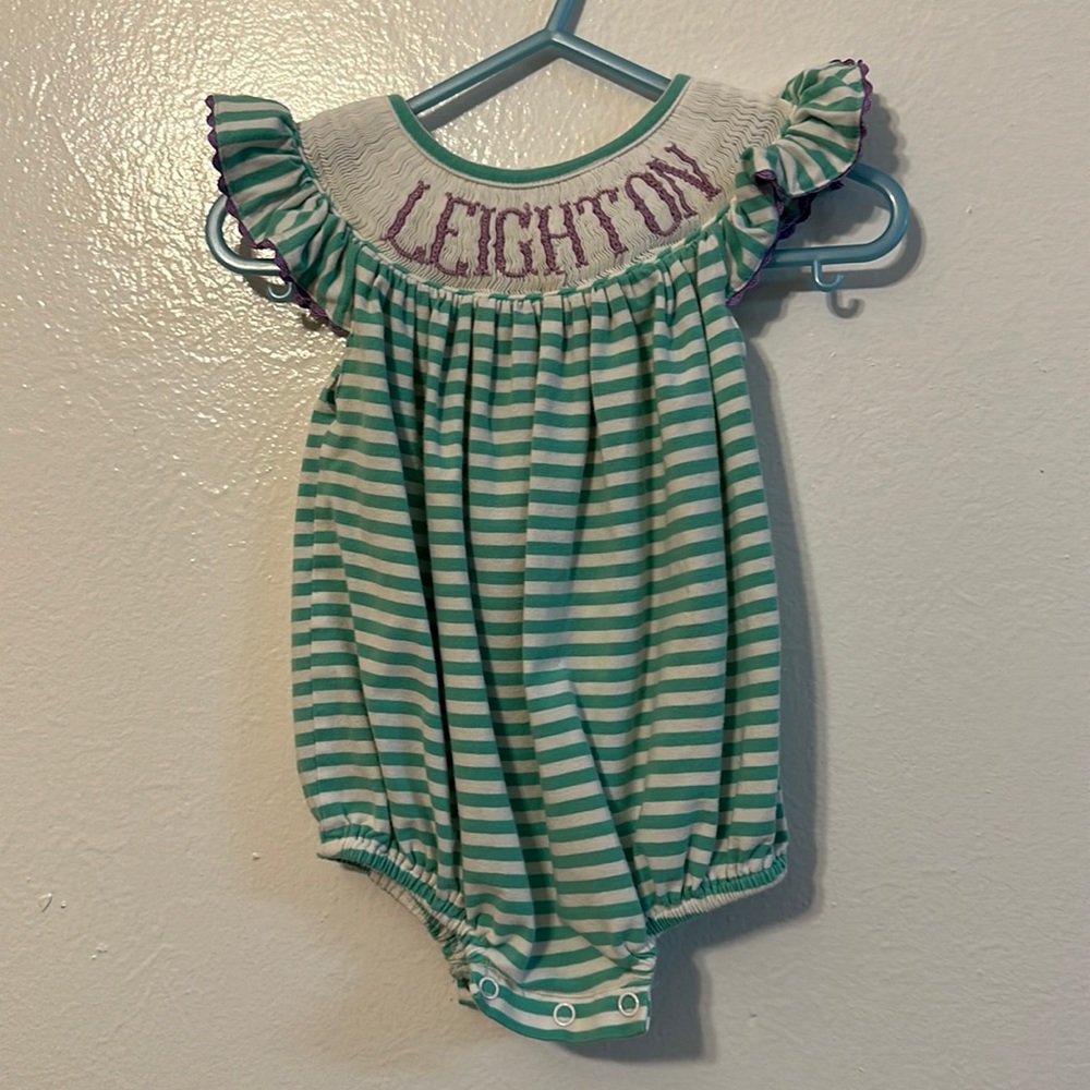 LEIGHTON Baby girl smock bubble 6M